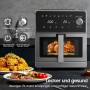 iceagle Freidora de Aire XXL 8L – 2100W Air Fryer con Doble Resistencia Arriba y abajo | Freidora sin Aceite con Ventana, 8 en