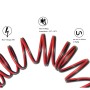 22AWG Cable Electronica,0,33mm2 Alambre Cobre Estañado,Cable Rojo Negro de PVC de 2 Núcleos para Conectores de Tira de