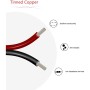22AWG Cable Electronica,0,33mm2 Alambre Cobre Estañado,Cable Rojo Negro de PVC de 2 Núcleos para Conectores de Tira de