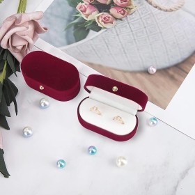 Caja de Anillos de Terciopelo, Caja de Joyería de Terciopelo, Caja Anillo Compromiso Doble,para Propuesta, Compromiso, Boda, San