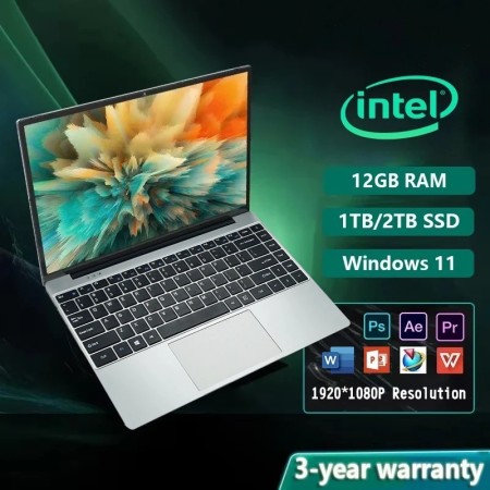 Ordenador portátil con Windows 11, Intel J4025, 2025 °, 12GB de RAM, 1