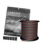 CARLITS 30m 22 AWG 4 colores RGB Cable de Extensión Línea de cable, 12 / 24V DC 4x0.3mm² 100 pies Luces LED 4 pines Tira de
