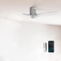 Cecotec Ventilador de Techo EnergySilence Aero 5500 Aqua White&White Connected, Motor DC 40W, Diámetro 132 cm, Bajo consumo,