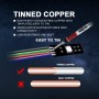 CARLITS 30m 22 AWG 4 colores RGB Cable de Extensión Línea de cable, 12 / 24V DC 4x0.3mm² 100 pies Luces LED 4 pines Tira de