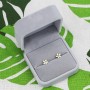 para boda, terciopelo, caja de regalo para anillos, collares, pendientes, anillo de compromiso, caja de regalo (70 x 70 x 40 mm)