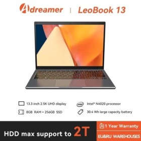 Adreamer portátil de 13,3 pulgadas Intel Celeron N4020 8GB RAM 1T SSD 