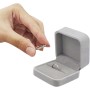 para boda, terciopelo, caja de regalo para anillos, collares, pendientes, anillo de compromiso, caja de regalo (70 x 70 x 40 mm)