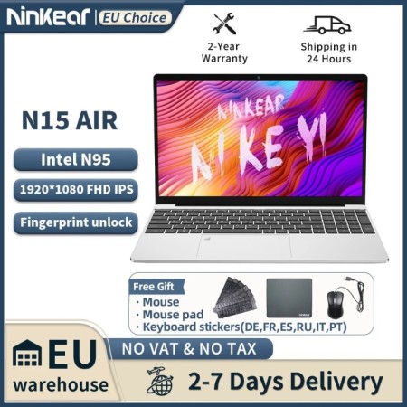 Portátil Ninkear N15 Air 15,6 "IPS 1080P IPS Intel N95 3,4 Ghz 16GB RA