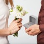 para boda, terciopelo, caja de regalo para anillos, collares, pendientes, anillo de compromiso, caja de regalo (70 x 70 x 40 mm)
