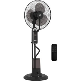 HOMCOM Ventilador Nebulizador Ventilador de Pie con Agua Oscilante 75 W Temporizador Tanque 3,2L Mando a Distancia 3 Velocidades