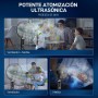 HOMCOM Ventilador Nebulizador Ventilador de Pie con Agua Oscilante 75 W Temporizador Tanque 3,2L Mando a Distancia 3 Velocidades