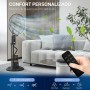 HOMCOM Ventilador Nebulizador Ventilador de Pie con Agua Oscilante 75 W Temporizador Tanque 3,2L Mando a Distancia 3 Velocidades
