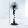 HOMCOM Ventilador Nebulizador Ventilador de Pie con Agua Oscilante 75 W Temporizador Tanque 3,2L Mando a Distancia 3 Velocidades