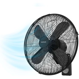 Cecotec Ventilador de Pared con Mando EnergySilence 4500 Power Wall Control Black. 50W, Diámetro 45cm, 4 Aspas Aerodinámicas,