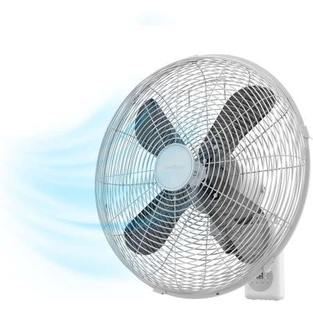 Cecotec Ventilador de Pared con Mando EnergySilence 4500 Power Wall Control Black. 50W, Diámetro 45cm, 4 Aspas Aerodinámicas,