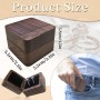 WisePoint Caja Anillo de Madera, Caja Anillo Compromiso Mini de Doble Ranura, Joyero Pequeño Cuadrada de Anillo, Elegante y