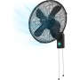 Cecotec Ventilador de Pared con Mando EnergySilence 4500 Power Wall Control Black. 50W, Diámetro 45cm, 4 Aspas Aerodinámicas,