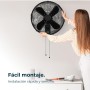 Cecotec Ventilador de Pared con Mando EnergySilence 4500 Power Wall Control Black. 50W, Diámetro 45cm, 4 Aspas Aerodinámicas,