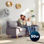 Cecotec Ventilador de Pared EnergySilence 4500 Power Wall. 50W, Diámetro de 45cm, 4 Aspas Aerodinámicas, Interruptor por Cadena,