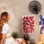 Cecotec Ventilador de Pared EnergySilence 4500 Power Wall. 50W, Diámetro de 45cm, 4 Aspas Aerodinámicas, Interruptor por Cadena,