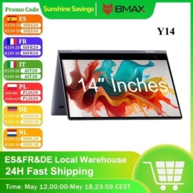 BMAX-ordenador portátil Y14 2025 360 °, Notebook táctil de 14 pulgadas