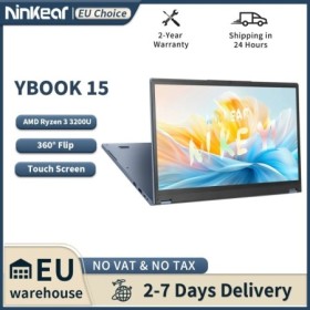 Ninkear-ordenador portátil YBOOK15 AMD Ryzen 3 3200U, 15,6 pulgadas, 3