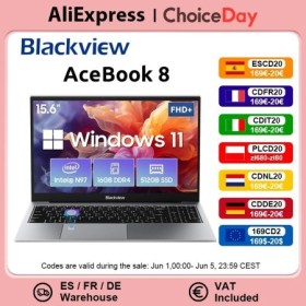 Blackview-ordenador portátil AceBook 8, 15,6 ", 12th Gen, Intel Alder 