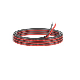 0.32 mm² 2 Conductor Cable de silicona paralelo 10Metros [negro 5M rojo 5M] 22awg de cables de conexión Cable de cobre estañado