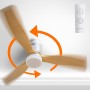 Grunkel - Ventilador de techo con luz LED SKYWIND-52WN. Motor DC. Mando a distancia. 6 velocidades. Temporizador 8 horas - 40W
