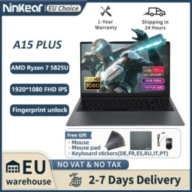 Ninkear A15 PLUS portátil 15,6 "IPS FHD AMD Ryzen 7 5825U Notebook 32G