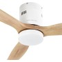 Grunkel - Ventilador de techo con luz LED SKYWIND-52WN. Motor DC. Mando a distancia. 6 velocidades. Temporizador 8 horas - 40W