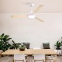 activeallbrite Ventilador de Techo, 15W LED, Motor DC 20W, 6 Velocidades, Ultra silencioso, Función Verano-Invierno,