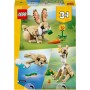 LEGO Creator 3 en 1 Fauna Salvaje: Flamenco Rosa Transformable en Cacatúa o Ajolote de Juguete, Juego con Figuras Articuladas de