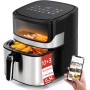 Aigostar Freidora de Aire 6.5L, Freidora sin Aceite con Ventana, 10 programas, Pantalla Digital Táctil, Precalentamiento