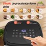 Aigostar Freidora de Aire 6.5L, Freidora sin Aceite con Ventana, 10 programas, Pantalla Digital Táctil, Precalentamiento