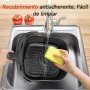 Aigostar Freidora de Aire 6.5L, Freidora sin Aceite con Ventana, 10 programas, Pantalla Digital Táctil, Precalentamiento
