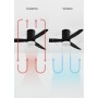 CREATE / WINDCALM S/Ventilador de techo ABS con luz blanco con mando / 40W, Silencioso, Ø112 cm, 6 velocidades, 3 temperaturas