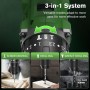 Ginour Taladro Percutor a Bateria sin escobillas, 21V Atornillador con 2x2Ah Baterías compatible con Makita 18V, 50Nm, 47