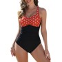 Nadeer Bañador Mujer Reductores Push Up Traje de Baño de Una Pieza Cintura Alta Ropa de Baño Espalda Cruzada Talla Grande Moda