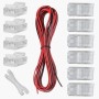 GTIWUNG 20m Cable Extensión Tira LED Cable de Conexión 2 Pines Cable Conector Banda LED, para SMD 5050 3528 2835 LED Strip y