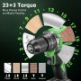 Ginour Taladro Percutor a Bateria sin escobillas, 21V Atornillador con 2x2Ah Baterías compatible con Makita 18V, 50Nm, 47
