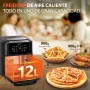 Aigostar Owen - Freidora aire de 12 litros de capacidad, Horno de aire multifunción, 1700 W, Pantalla LED táctil, 8 modos