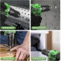 Ginour Taladro Percutor a Bateria sin escobillas, 21V Atornillador con 2x2Ah Baterías compatible con Makita 18V, 50Nm, 47