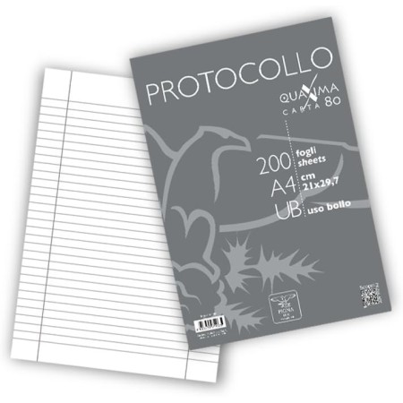 Pigna, protocolo 200 hojas, A4 21x29,7 cm, 80 g/m², UB, uso de sellos
