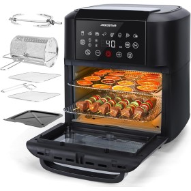 Aigostar Owen - Freidora aire de 12 litros de capacidad, Horno de aire multifunción, 1700 W, Pantalla LED táctil, 8 modos