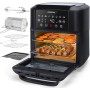 Aigostar Owen - Freidora aire de 12 litros de capacidad, Horno de aire multifunción, 1700 W, Pantalla LED táctil, 8 modos