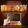 Aigostar Owen - Freidora aire de 12 litros de capacidad, Horno de aire multifunción, 1700 W, Pantalla LED táctil, 8 modos