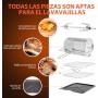 Aigostar Owen - Freidora aire de 12 litros de capacidad, Horno de aire multifunción, 1700 W, Pantalla LED táctil, 8 modos