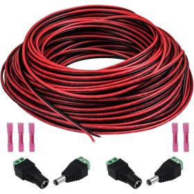 GTIWUNG 20m Cable Extensión Tira LED Cable de Conexión 2 Pines Cable Conector Banda LED, para SMD 5050 3528 2835 LED Strip y