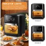 Aigostar Owen - Freidora aire de 12 litros de capacidad, Horno de aire multifunción, 1700 W, Pantalla LED táctil, 8 modos